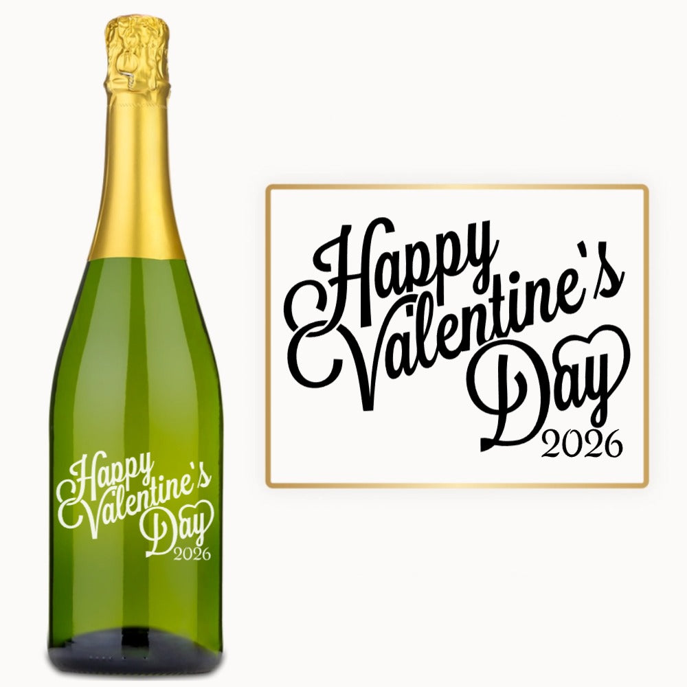 Valentine’s Day Script – Custom Engraved Wine