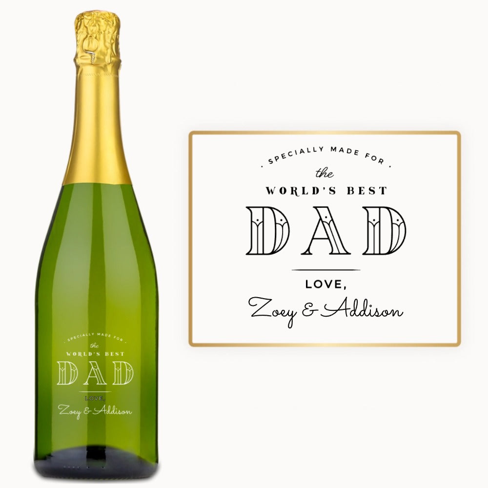 World’s Best Dad – Custom Engraved Wine