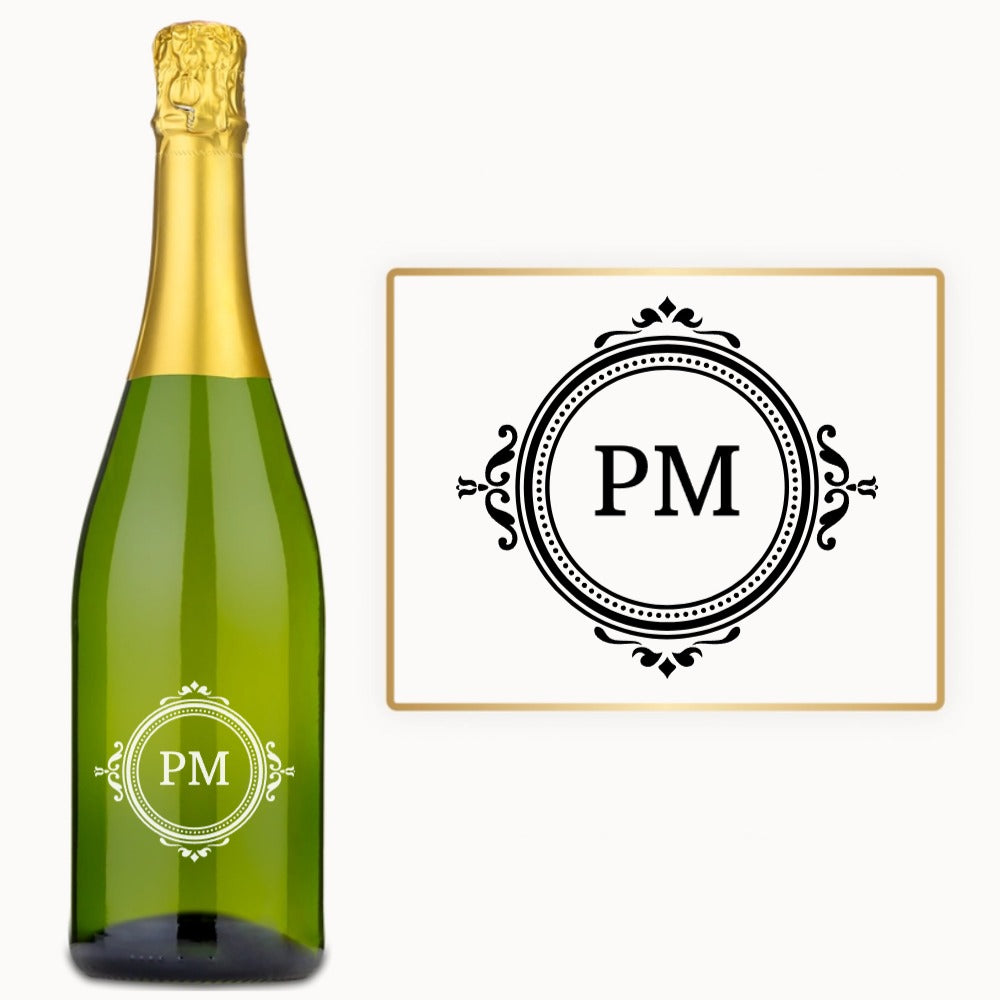 Circle Monogram Initial – Custom Engraved Wine