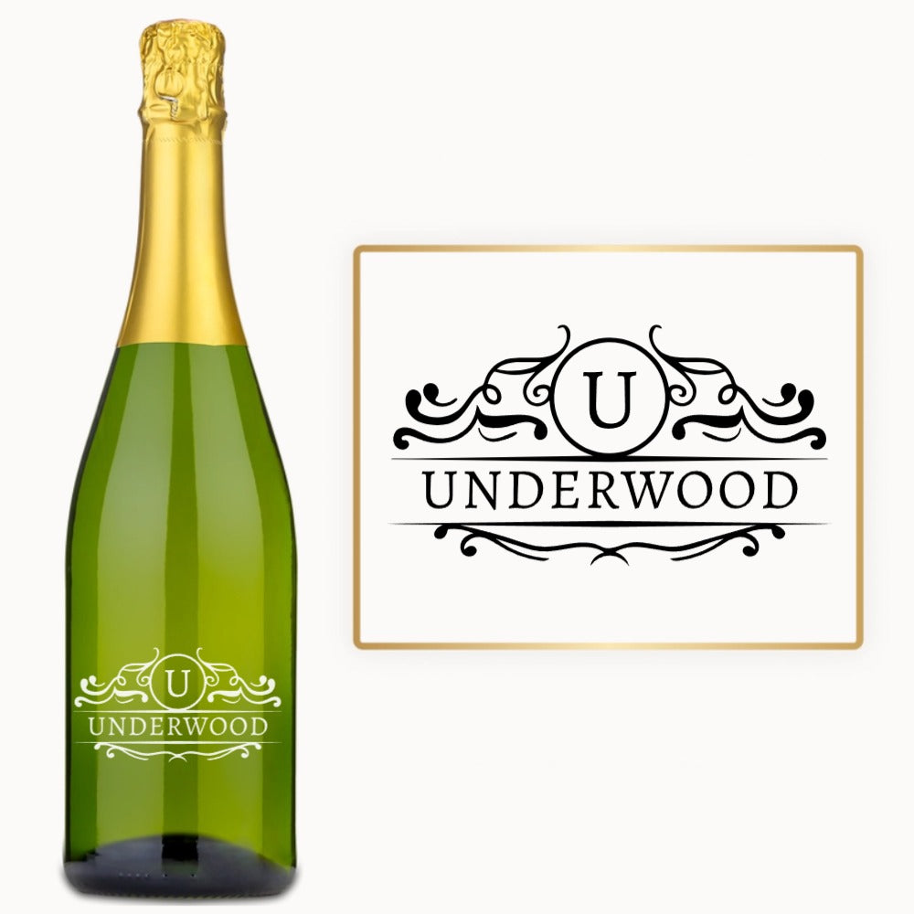 Circle Crest Monogram – Custom Engraved Wine