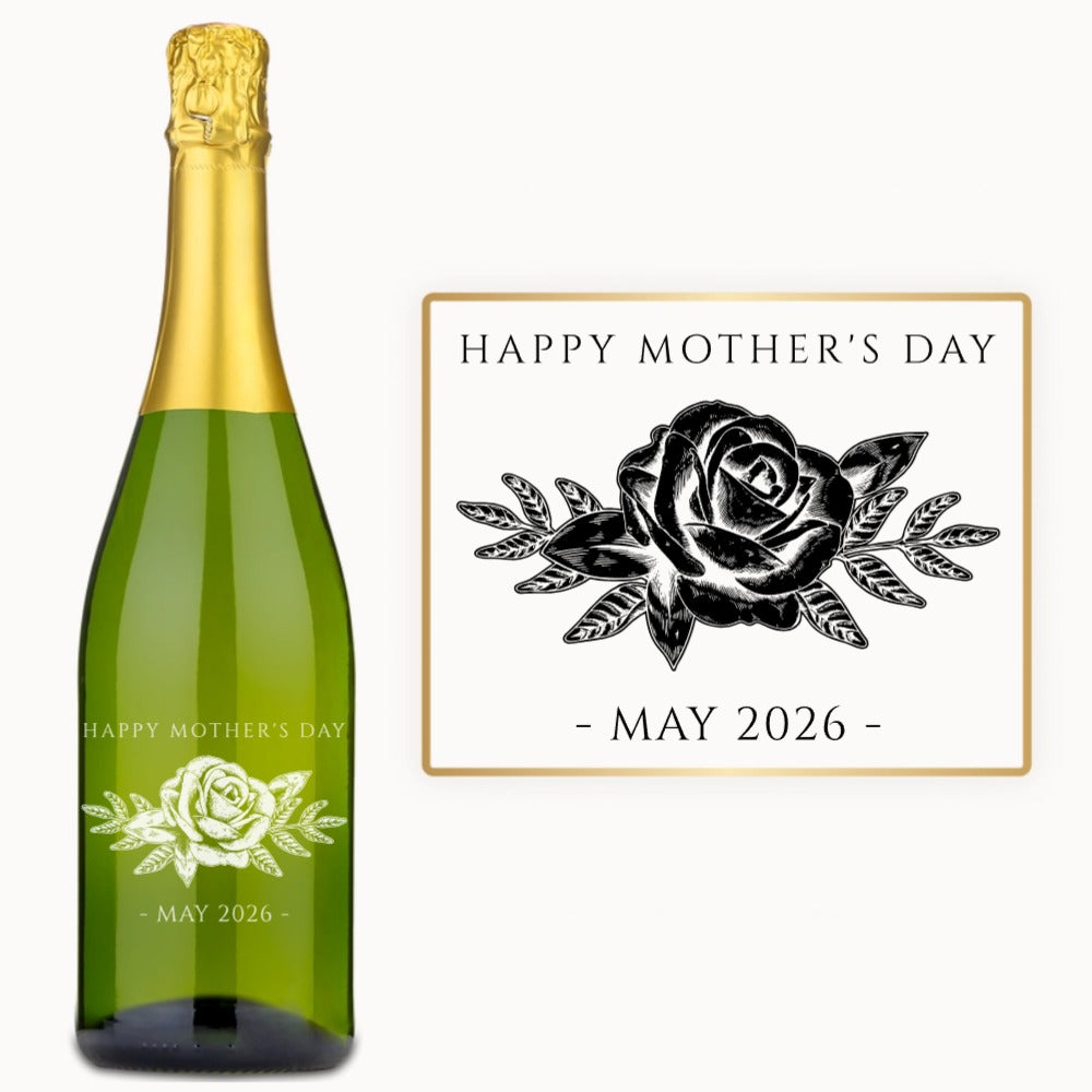 Mother’s Day Rose - Engraved Wine Gift
