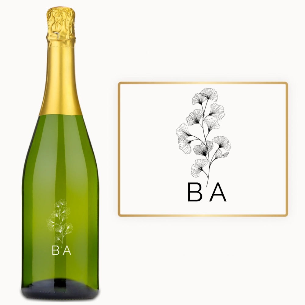 Ginkgo Monogram – Custom Engraved Wine