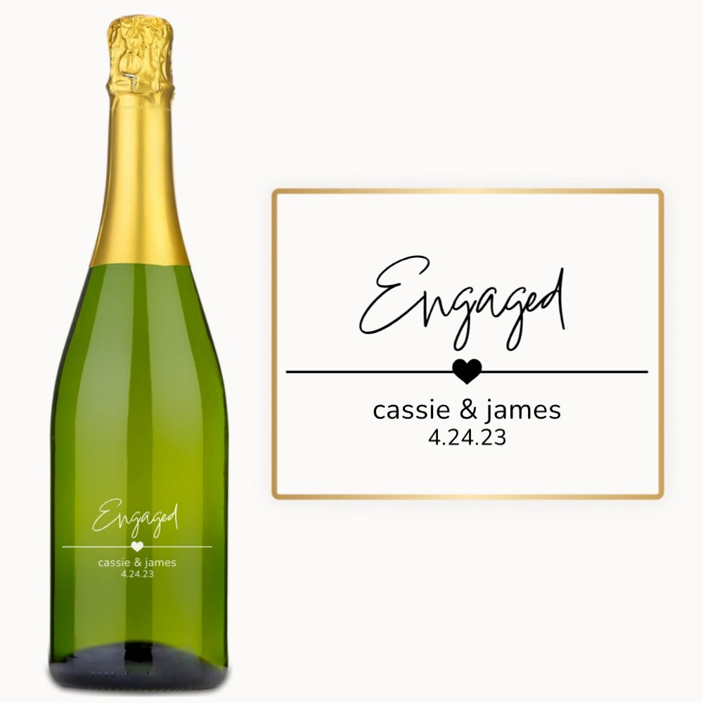 Just Engaged – Custom Engraved Wine