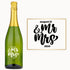 Custom wine bottle with August 12 & Mr Mrs 2024 engraved in bold script on the label.
