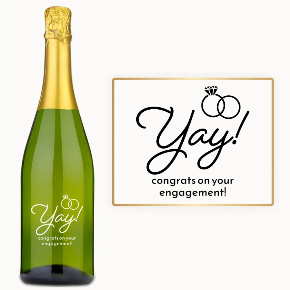 Yay With Rings – Engraved Engagement Wine