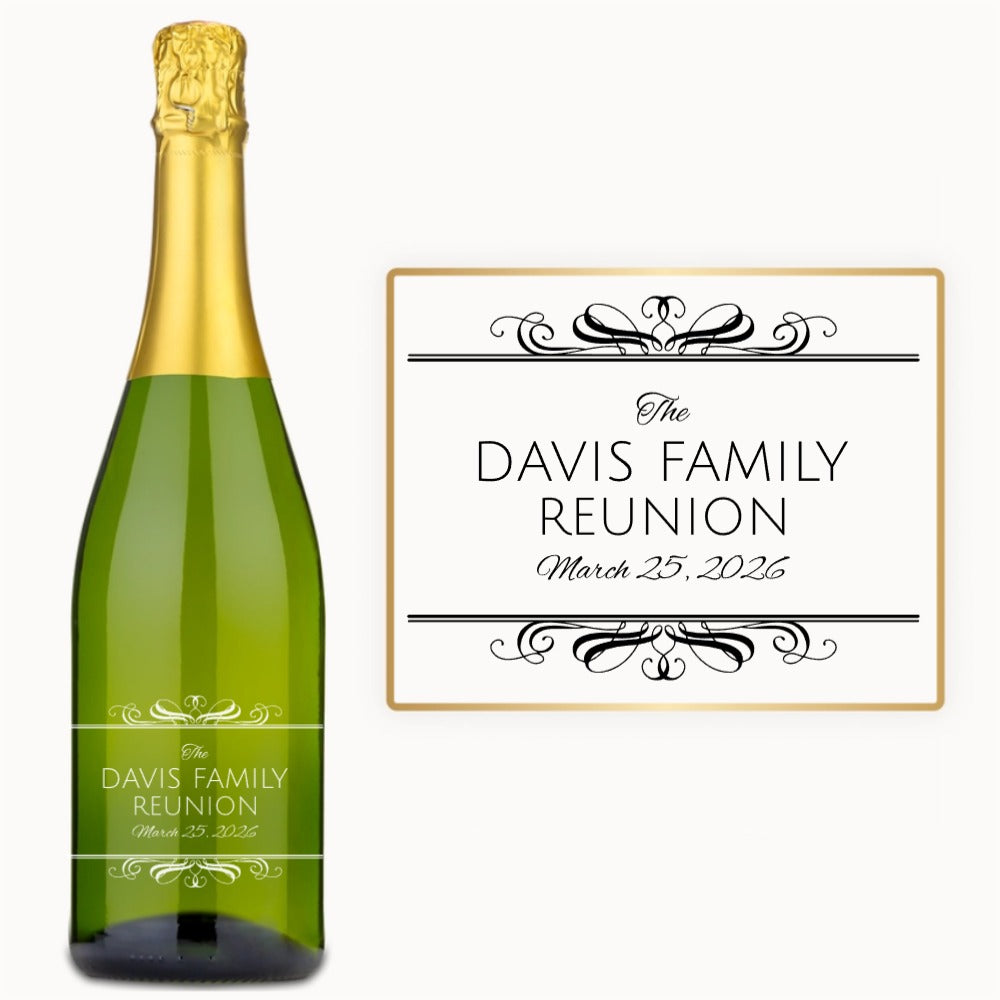 Elegant Scroll Frame – Custom Engraved Wine