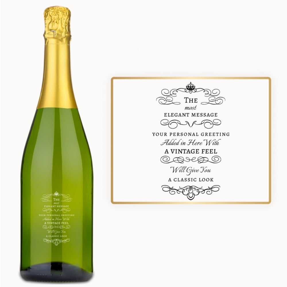 Vintage Scroll – Custom Engraved Wine