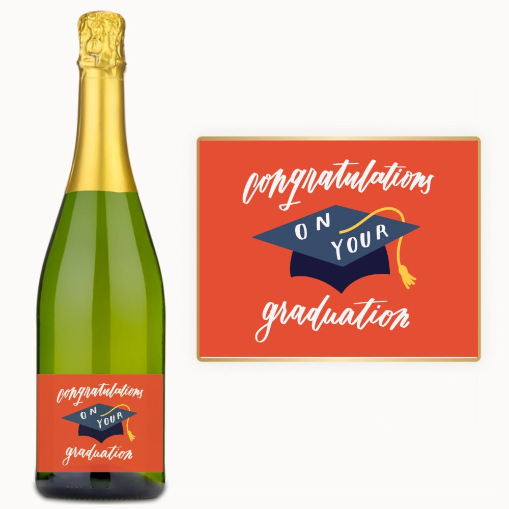 Congrats Grad Cap – Custom Label Wine
