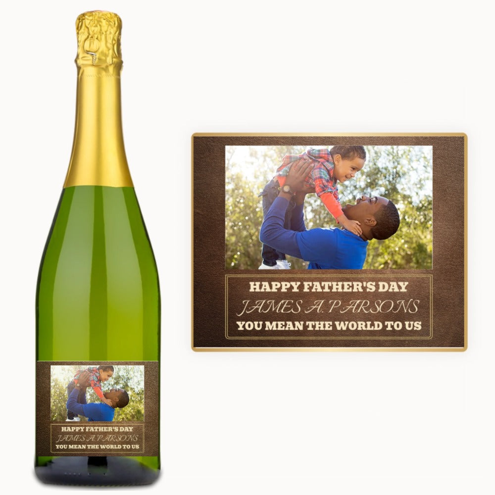 Father’s Day Photo Frame – Custom Wine Label