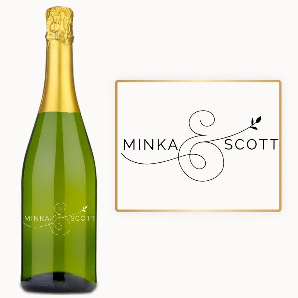 Elegant Ampersand – Custom Engraved Wine