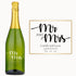 Custom wine bottle engraved with Mr & Mrs Camila & Lucas Johnson and the date 09.19.24.