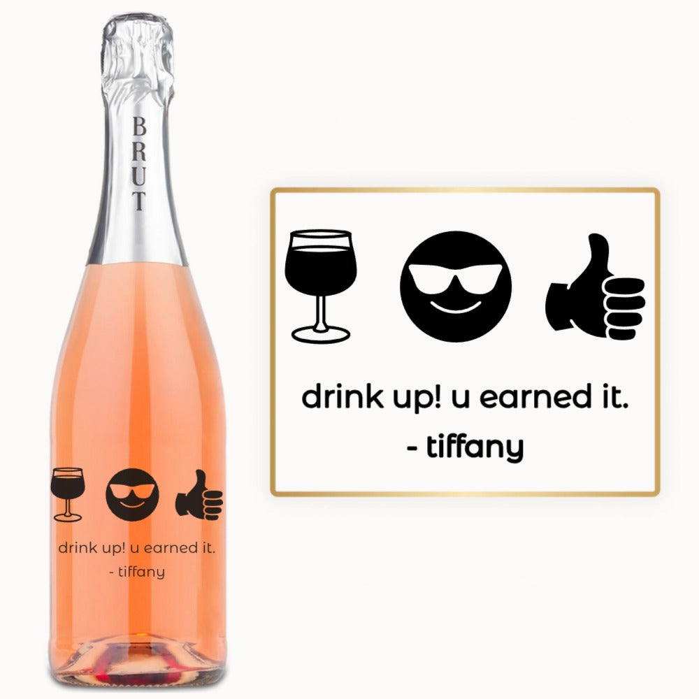 Emoji Celebration – Custom Engraved Wine