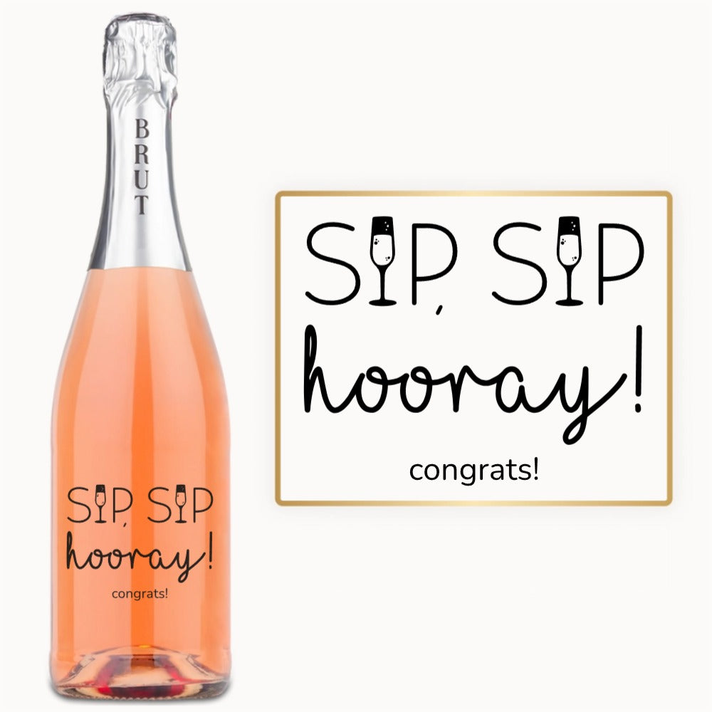 Sip Sip Hooray – Custom Engraved Wine