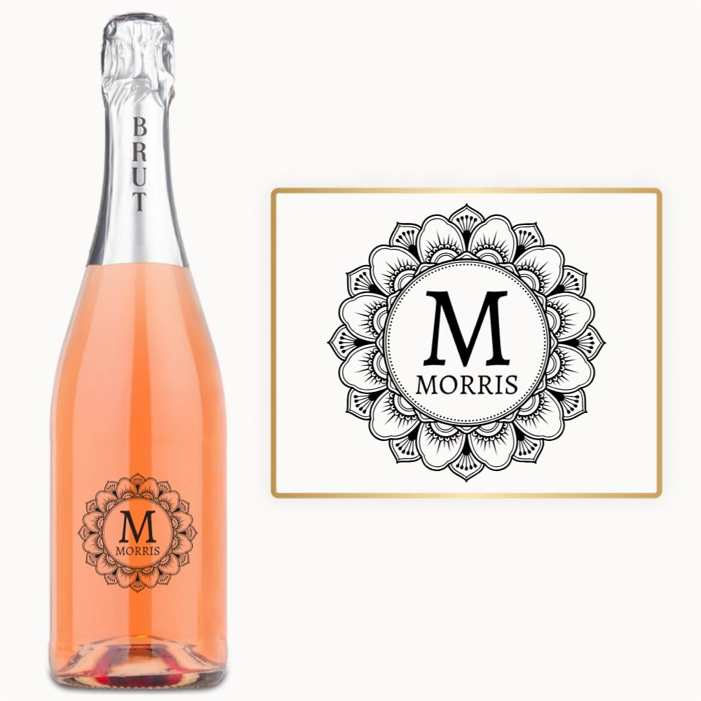 Mandala Monogram – Custom Engraved Wine