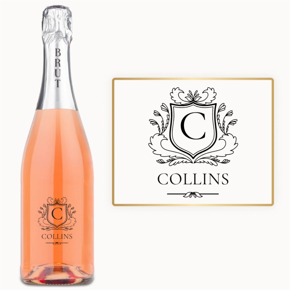 Heritage Shield Monogram – Custom Engraved Wine