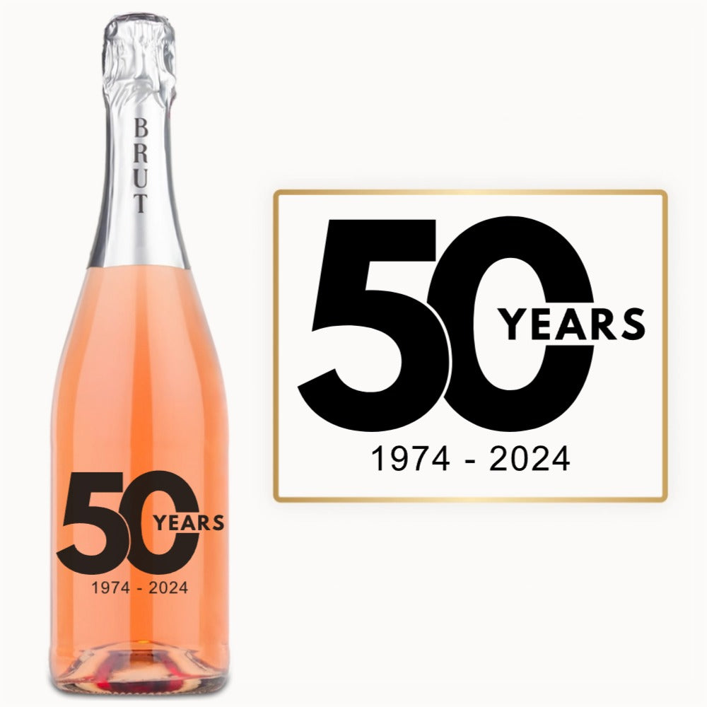 50 Year Milestone – Custom Engraved Wine