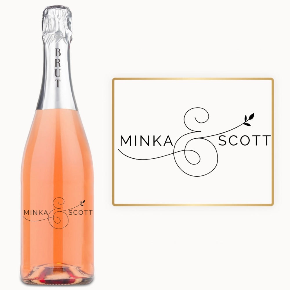 Elegant Ampersand – Custom Engraved Wine