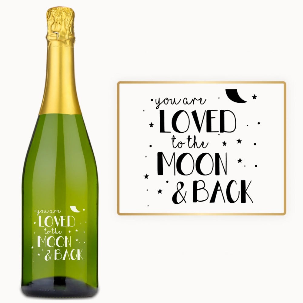 Loved to the Moon & Back – Custom Engraved Wine