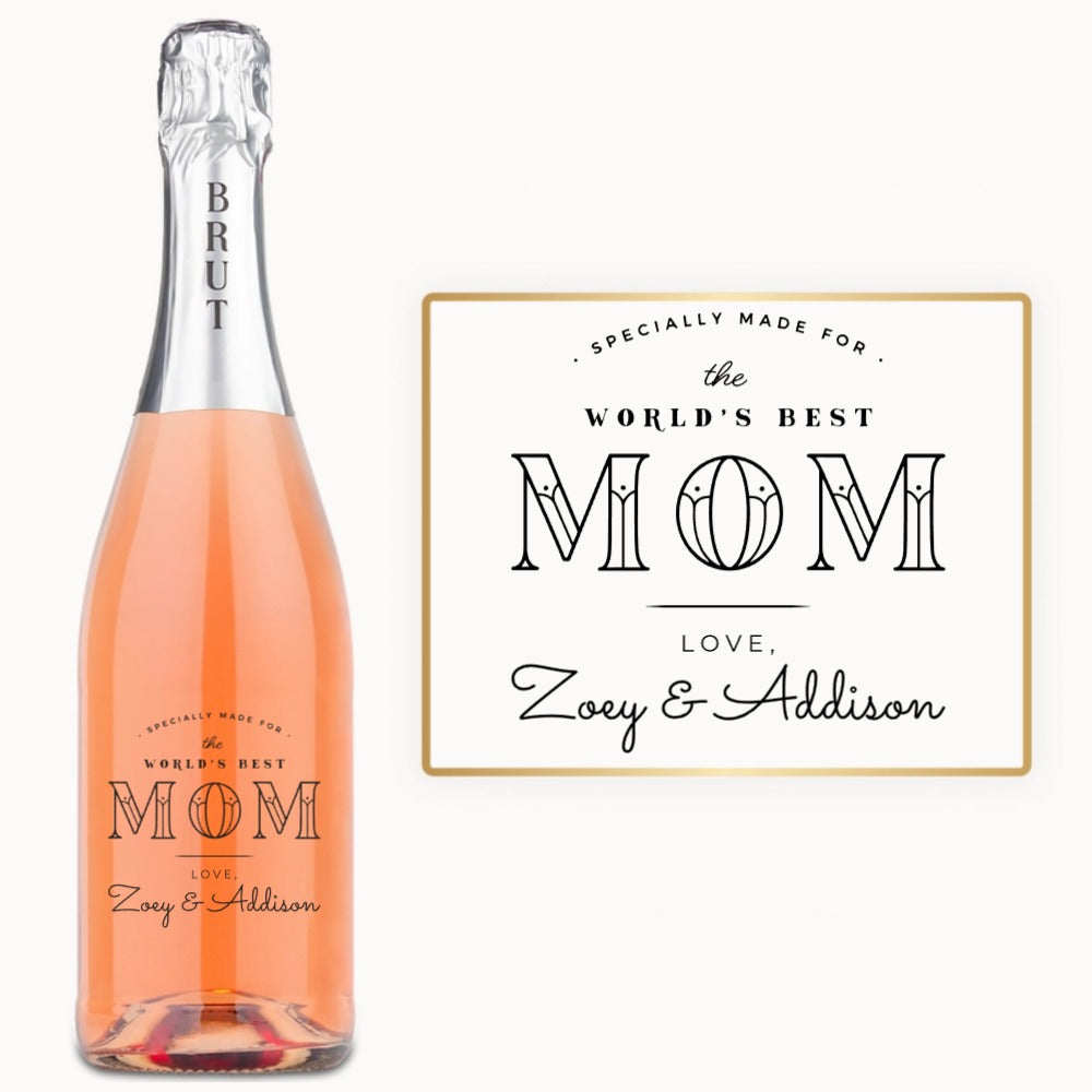 World’s Best Mom – Custom Engraved Wine