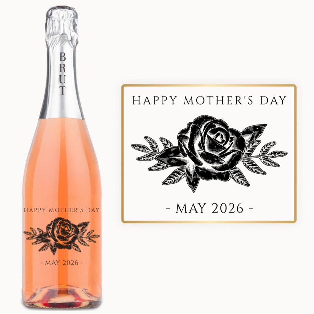 Mother’s Day Rose - Engraved Wine Gift