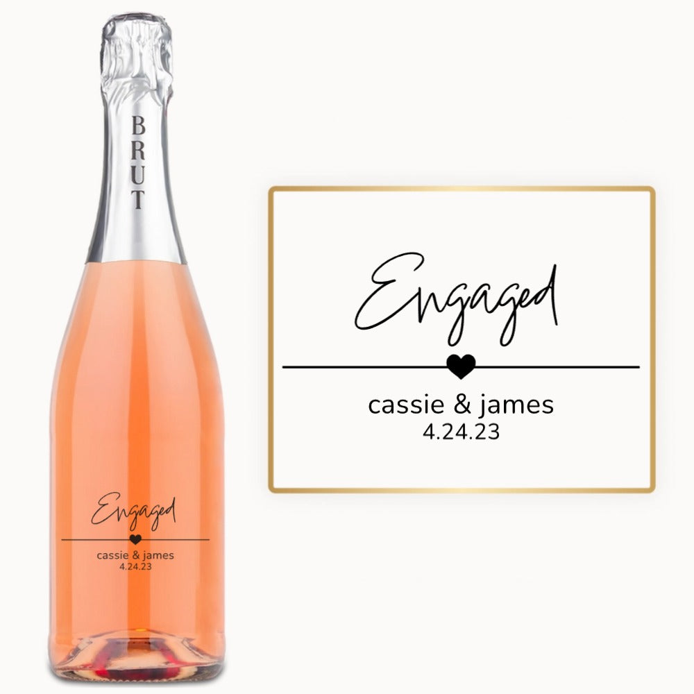 Just Engaged – Custom Engraved Wine