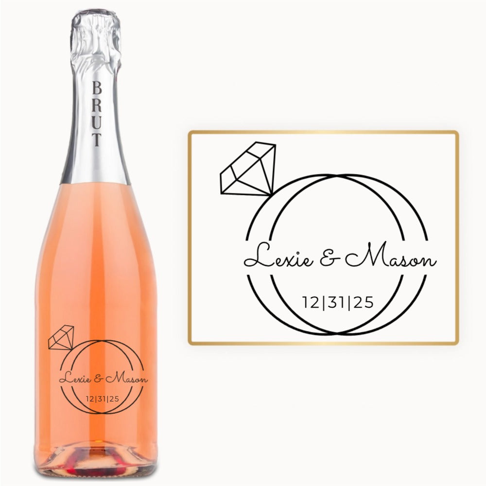 Wedding Ring Monogram – Engraved Engagement Wine