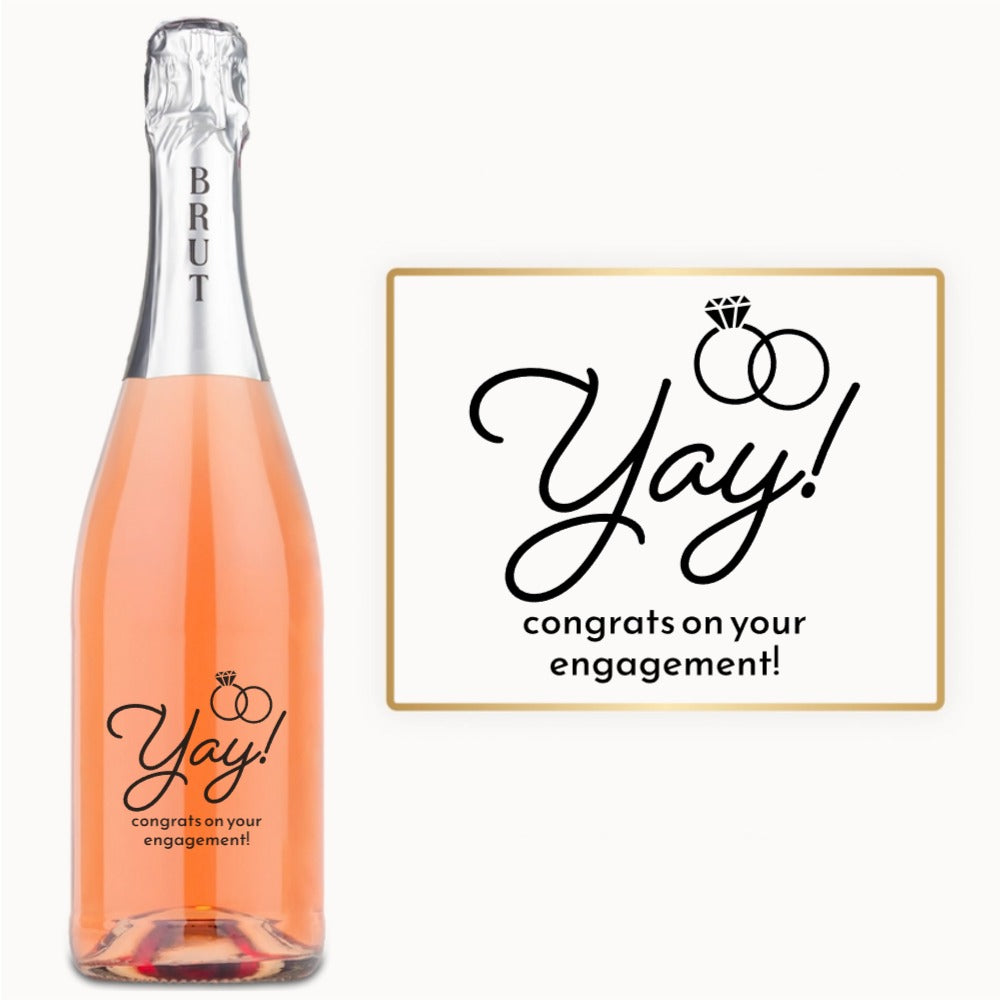 Yay With Rings – Engraved Engagement Wine