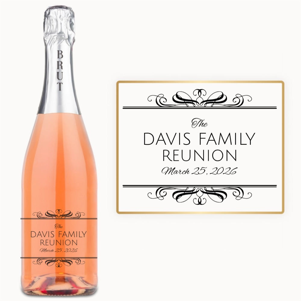 Elegant Scroll Frame – Custom Engraved Wine