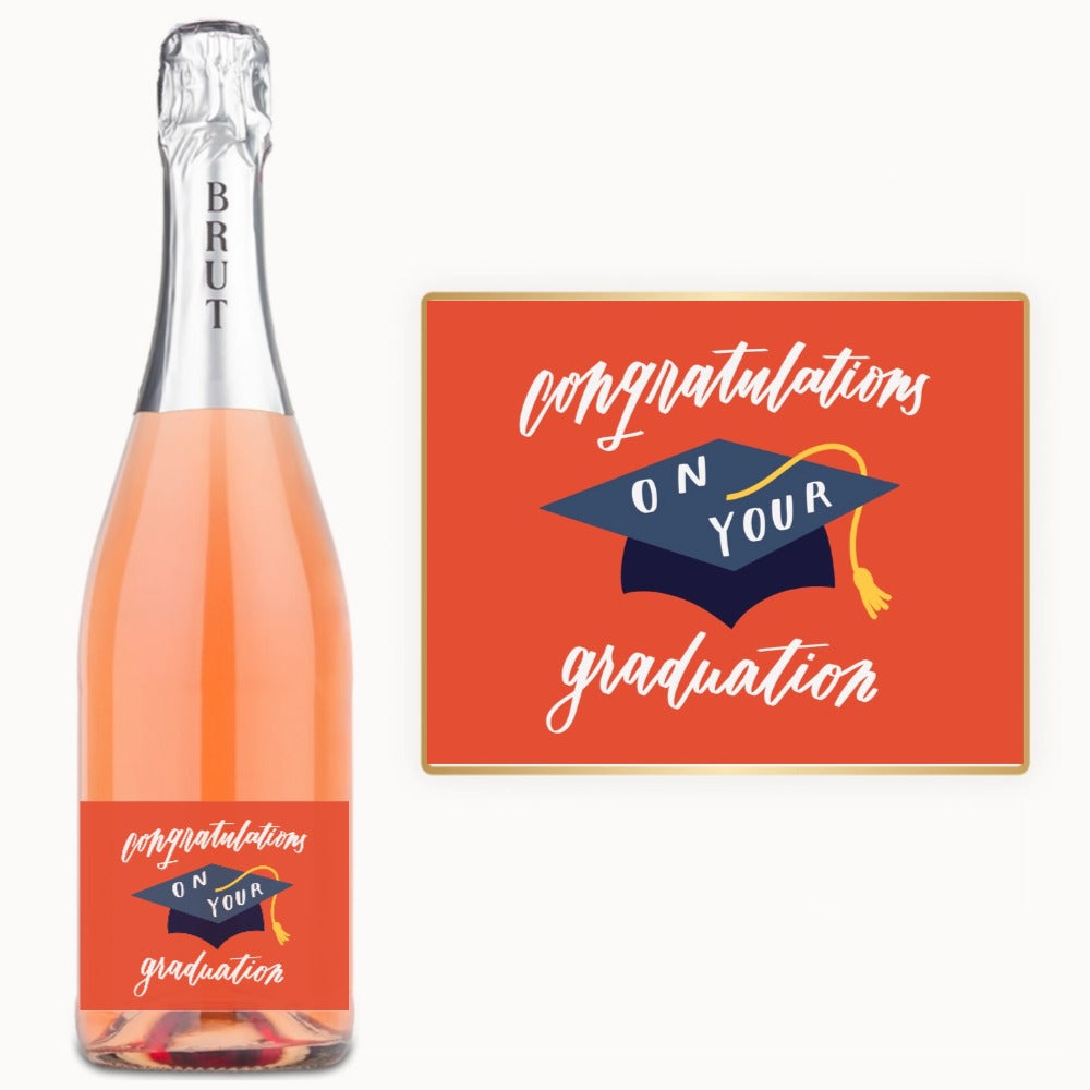 Congrats Grad Cap – Custom Label Wine