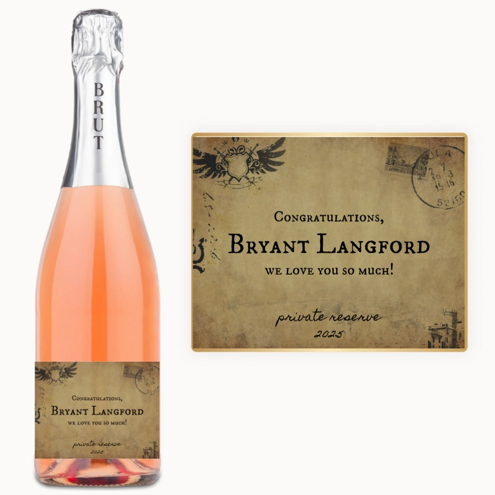 Vintage Postcard – Custom Label Wine