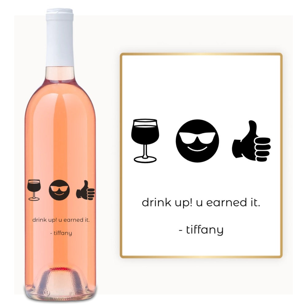 Emoji Celebration – Custom Engraved Wine
