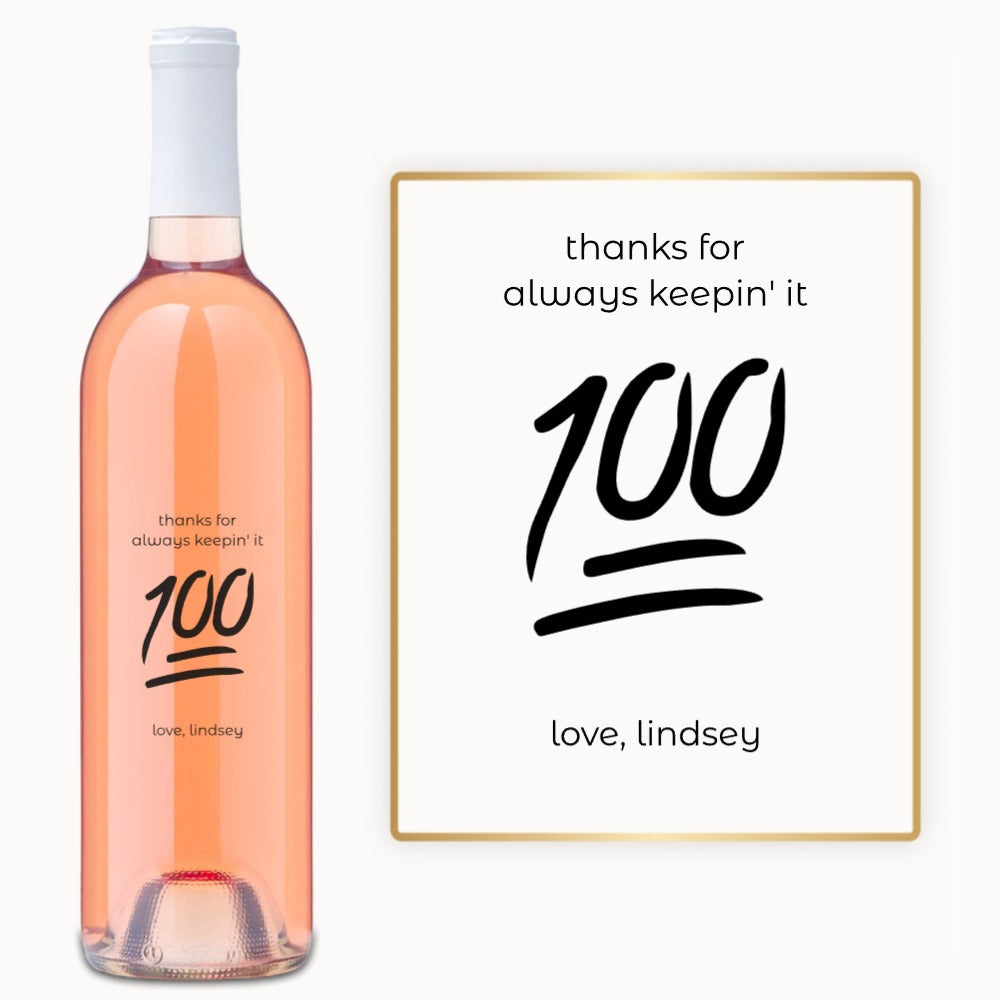 Keep It 100 – Engraved Wine
