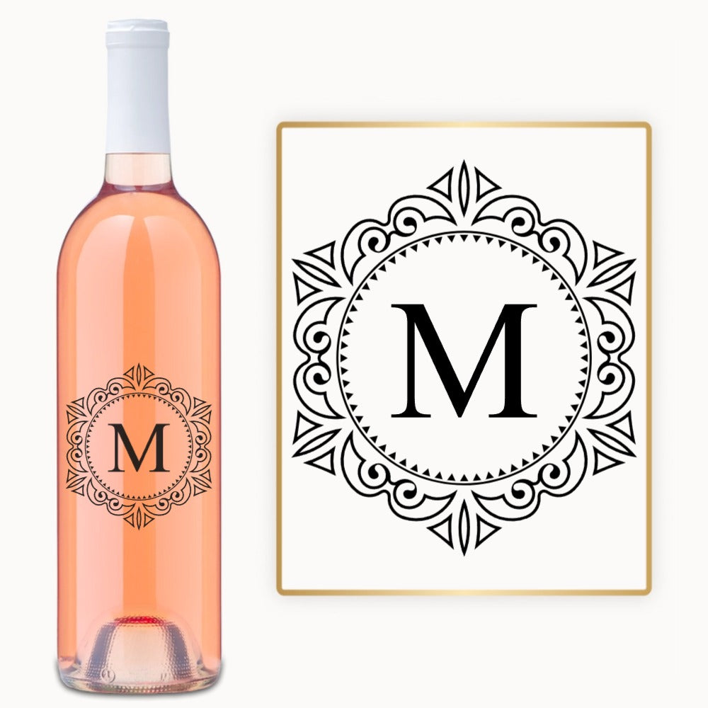 Filigree Monogram – Custom Engraved Wine