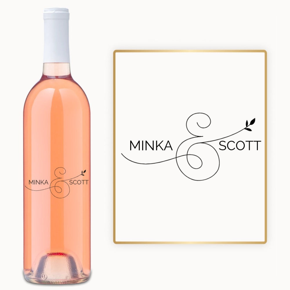 Elegant Ampersand – Custom Engraved Wine