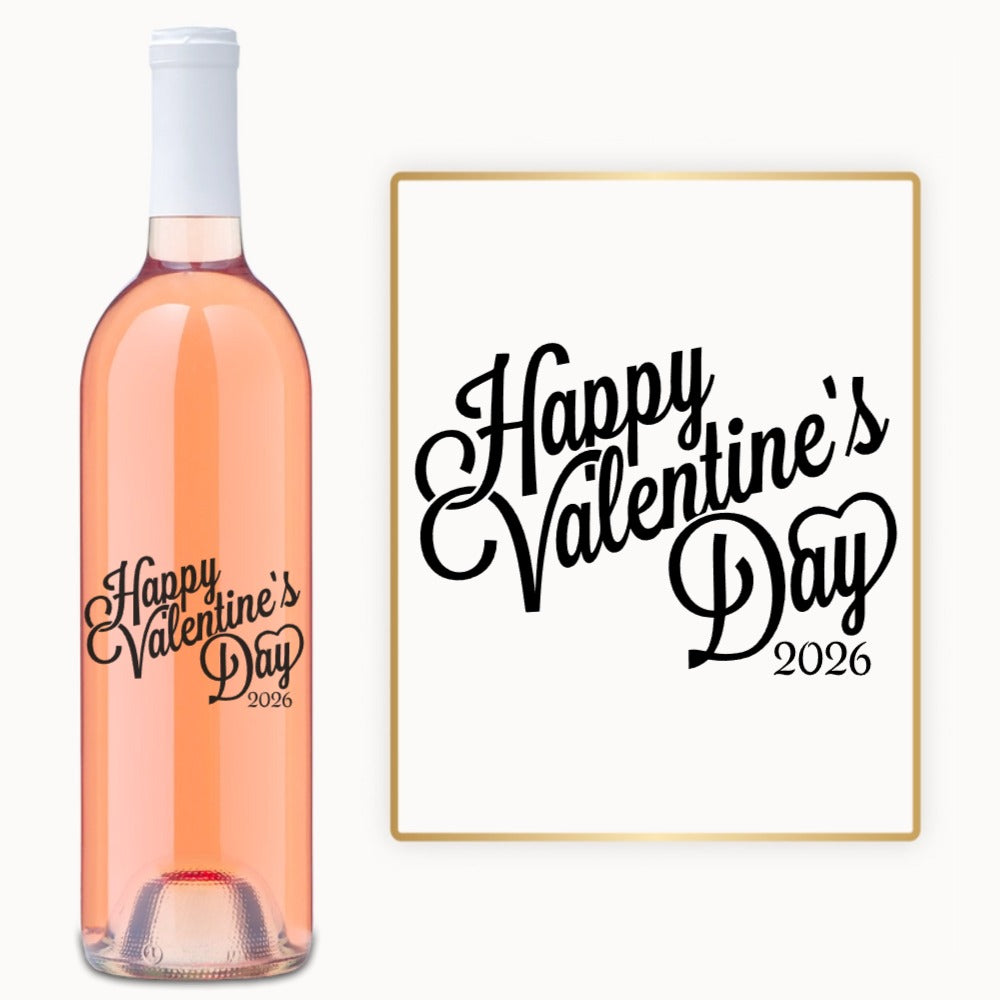 Valentine’s Day Script – Custom Engraved Wine