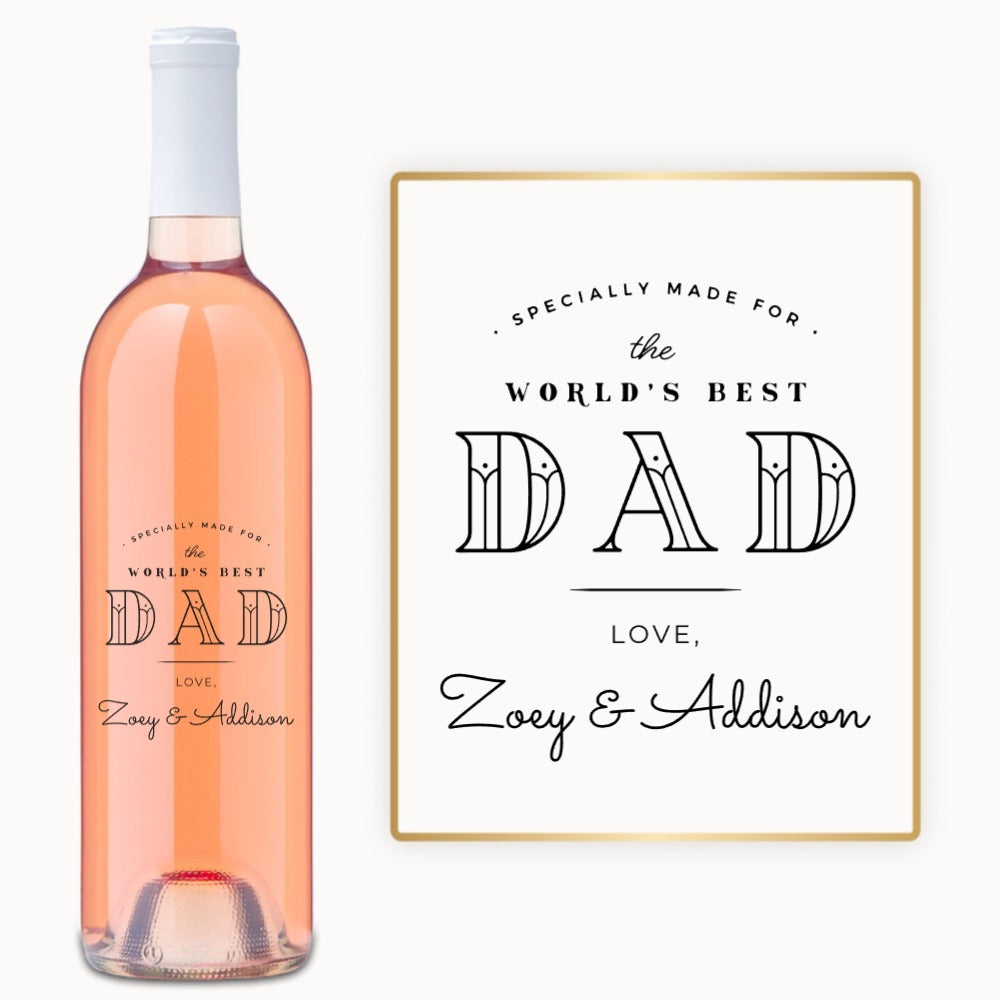 World’s Best Dad – Custom Engraved Wine