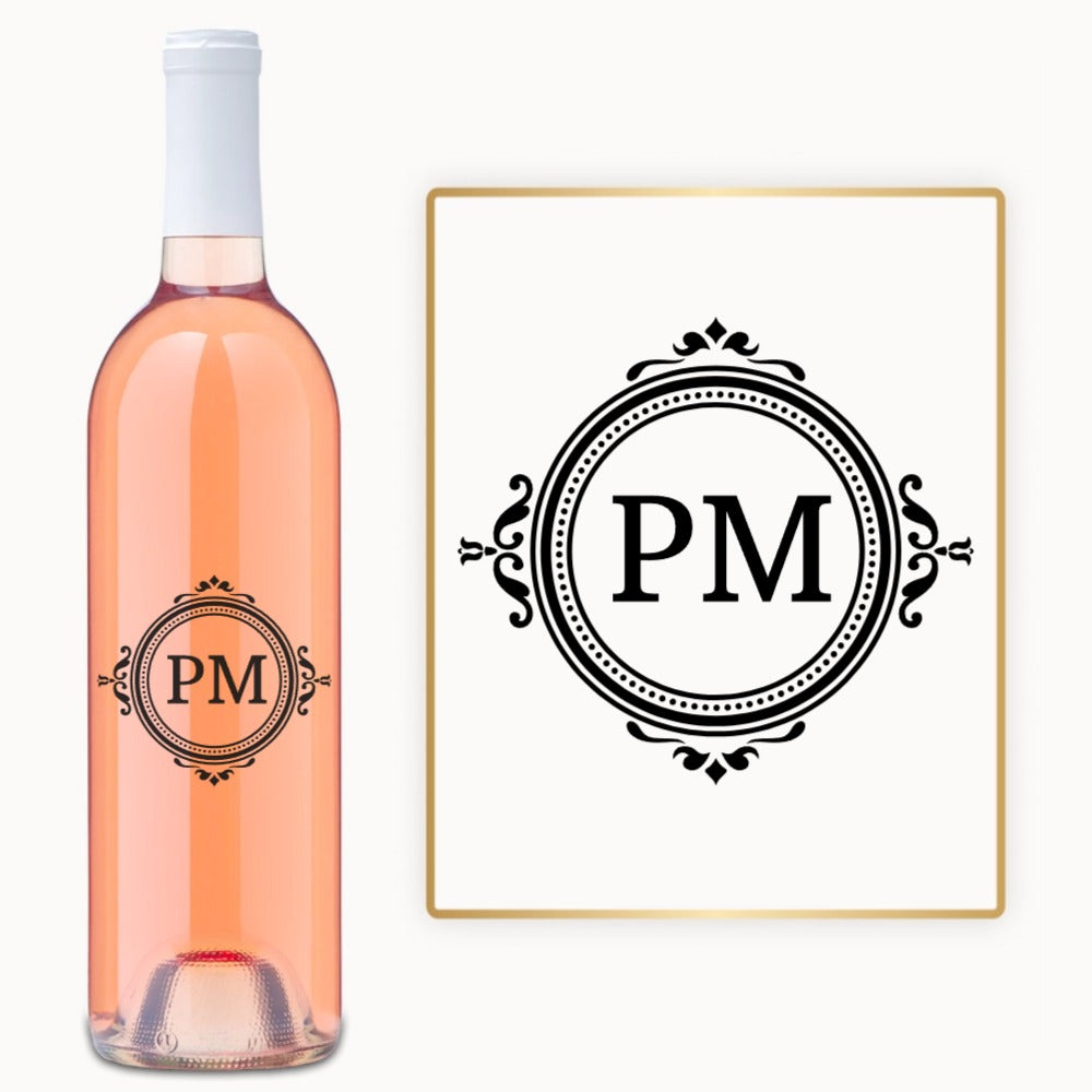 Circle Monogram Initial – Custom Engraved Wine