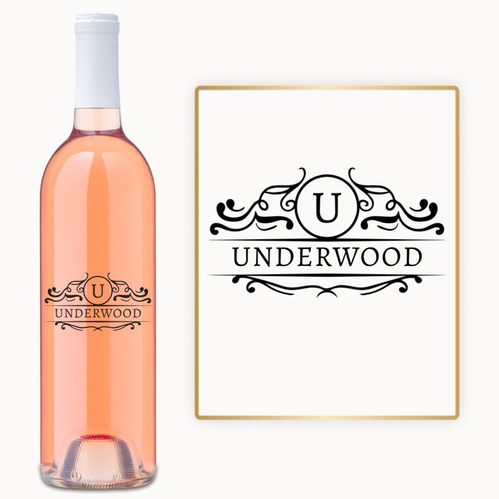 Circle Crest Monogram – Custom Engraved Wine