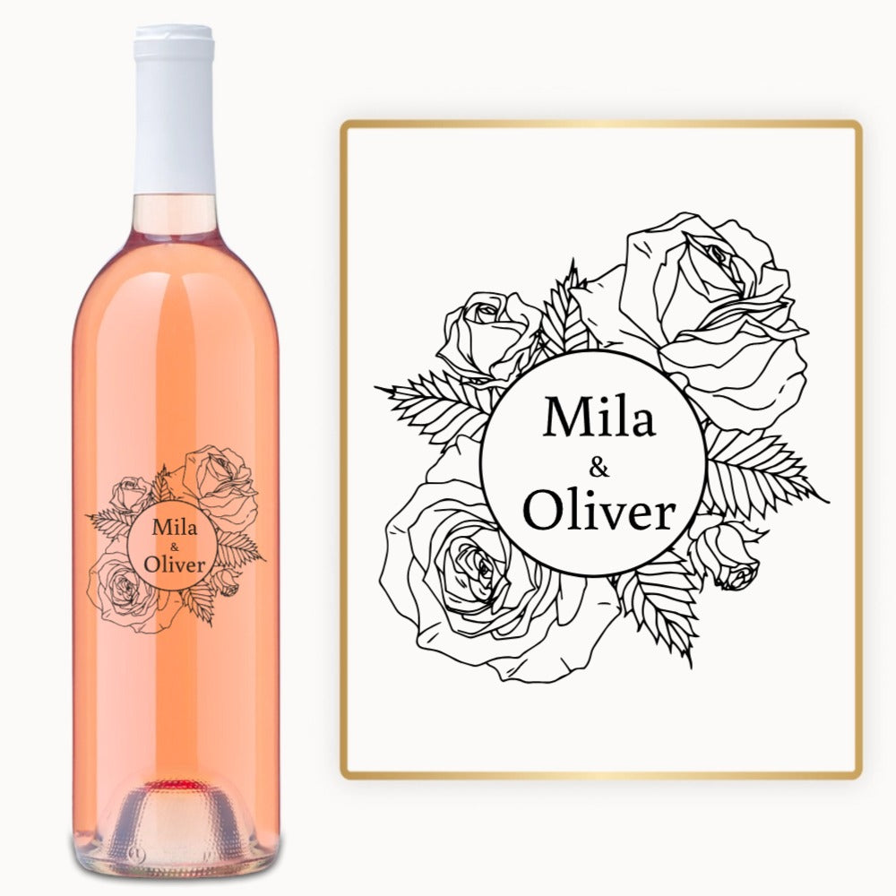 Rose Bouquet Names – Custom Engraved Wine