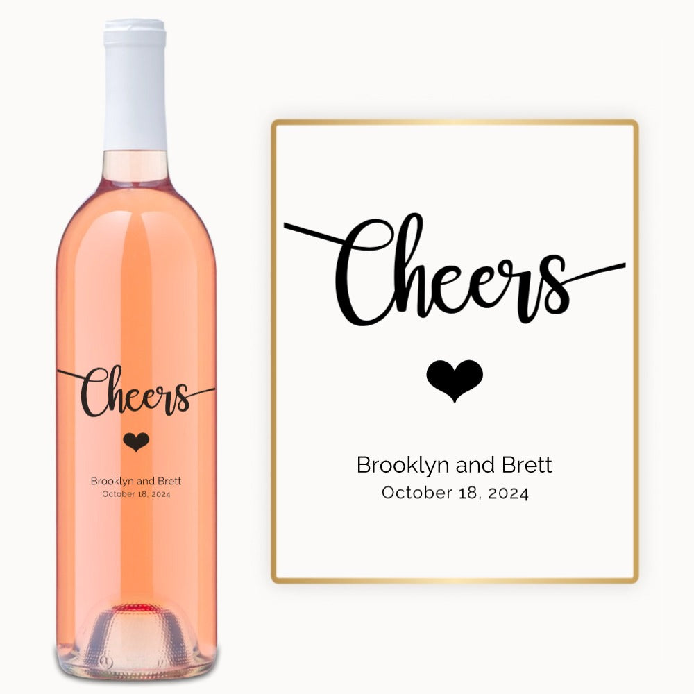 Cheers Heart – Custom Engraved Wine