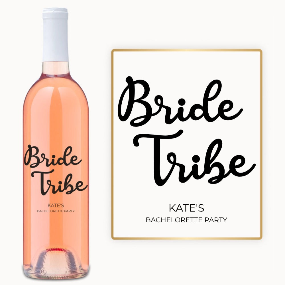 Bride Tribe - Engraved Bachelorette Wine