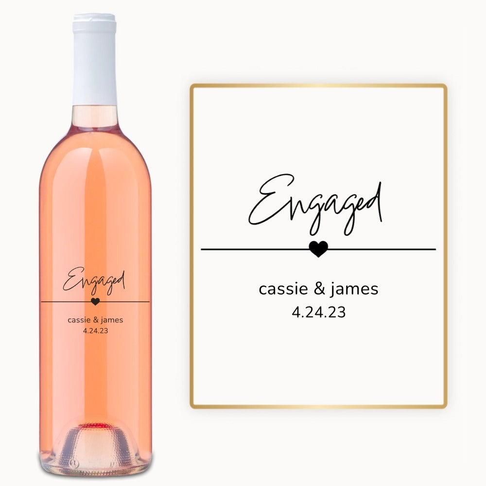 Just Engaged – Custom Engraved Wine