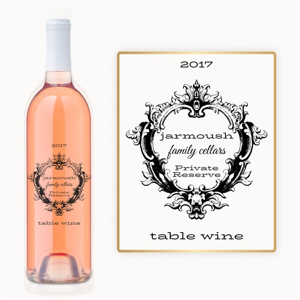 Victorian Crest Frame – Custom Engraved Wine