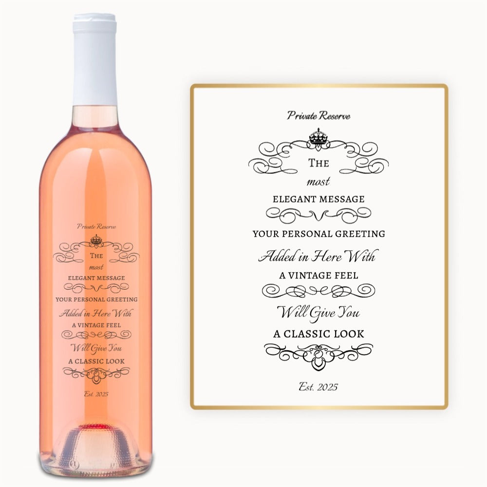 Vintage Scroll – Custom Engraved Wine