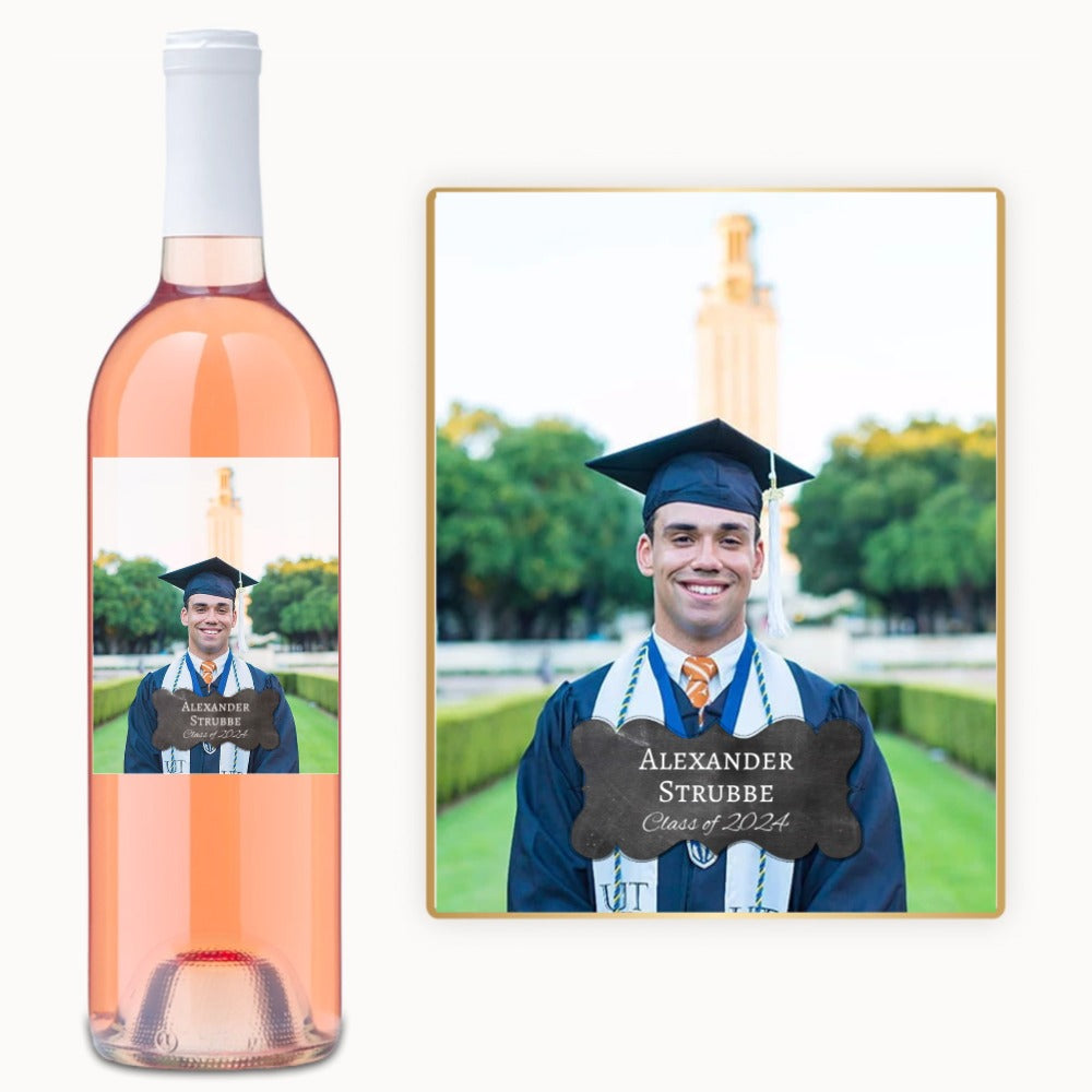 Graduate Photo Keepsake – Custom Label Wine