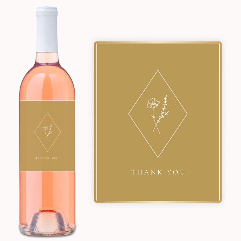 Botanical Thank You – Custom Label Wine