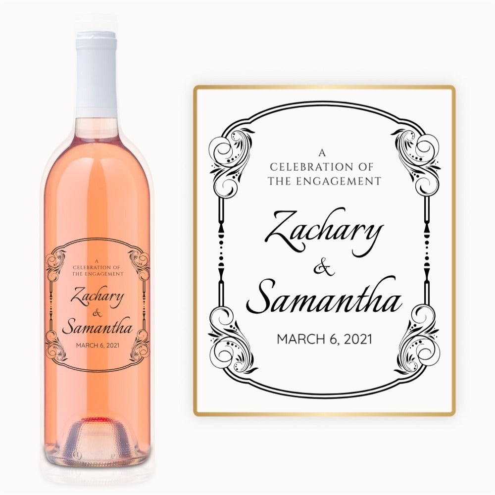 Art Nouveau Frame – Custom Engraved Wine