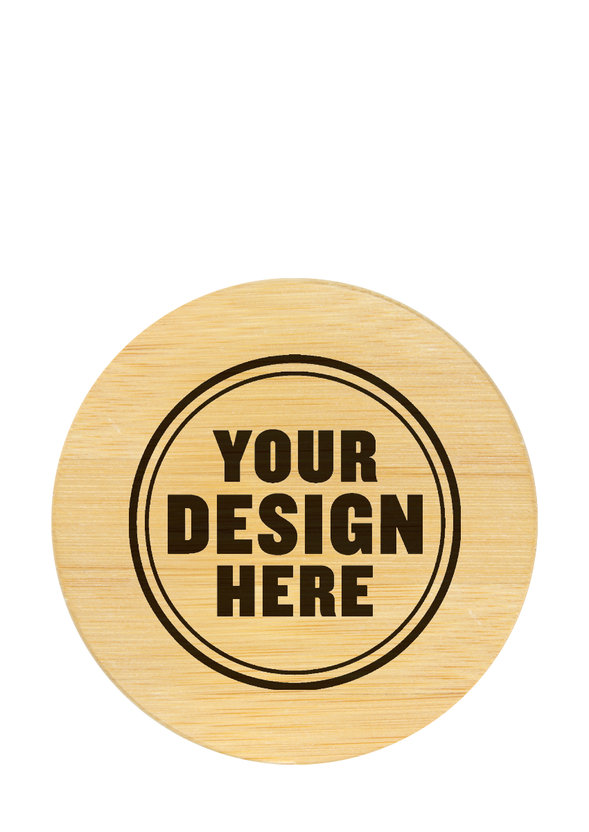 Custom Engraved Bamboo Coaster Set
