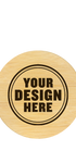 Personalwine Custom Engraved Bamboo Coaster Set, YOUR DESIGN HERE in bold black, in a double circle.