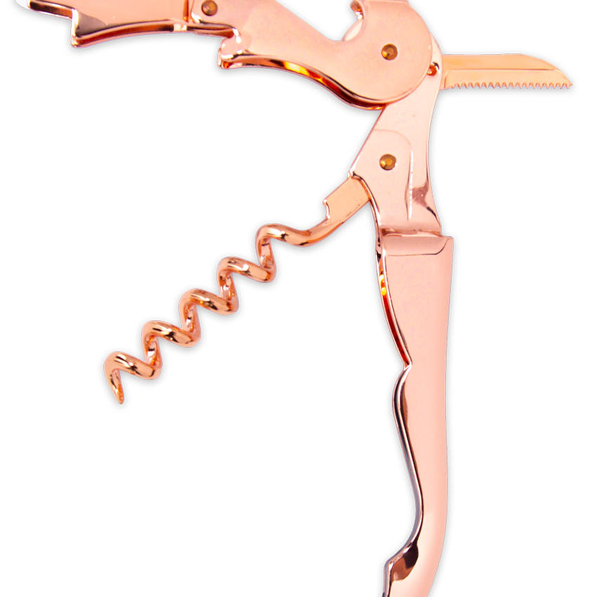 Rose Gold Plated Double-Hinged Corkscrew